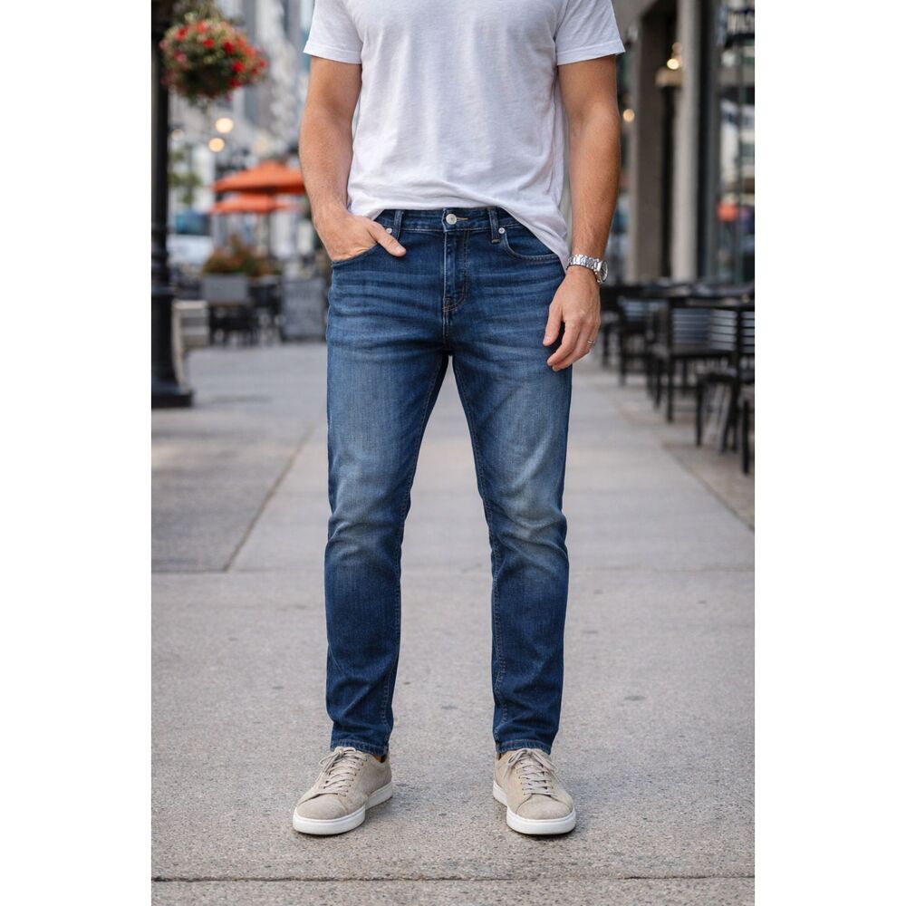 Mugsy Studio Blue Hamms Denim Stretch Pants Jeans Trousers  Mens Size 32